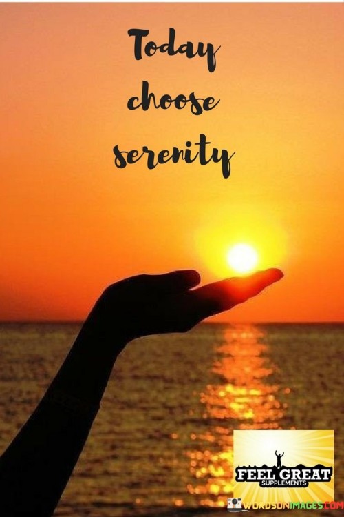 Today Choose Serenity Quotes