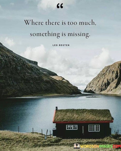 Where There Is Too Much Aomething Is Missing Quotes