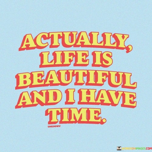 Actually Life Is Beautiful And I Have Time Quotes