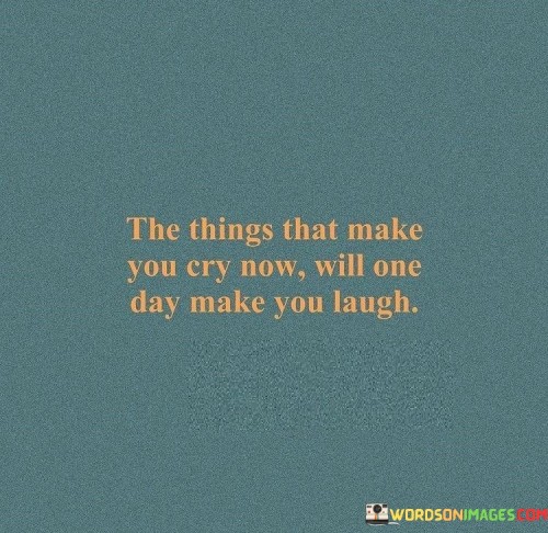 The Things That Make You Cry Now Will One Day Make Quotes