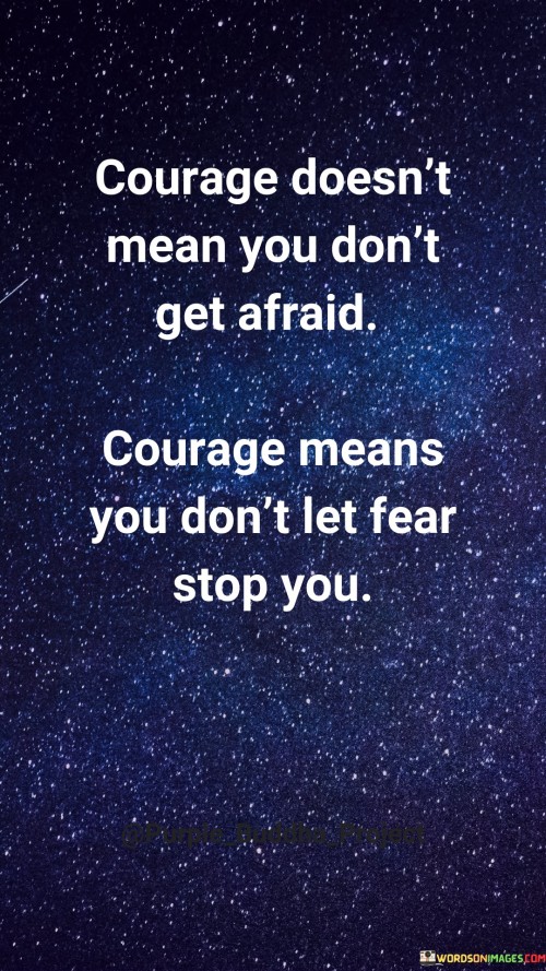 Courage Doesn't Mean You Don't Get Afraid Courage Means You Quotes