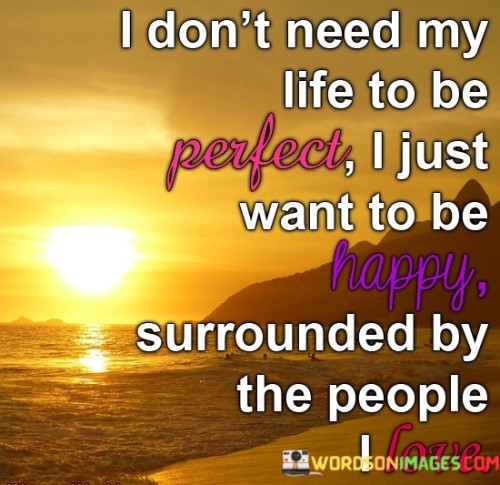 I Don't Need My Life To Be Perfect I Just Want To Quotes