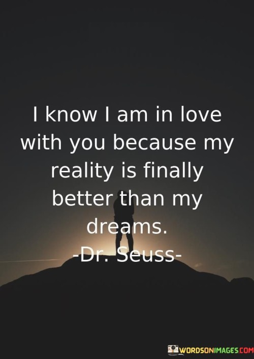 I Know I Am In Love With You Because My Reality Quotes