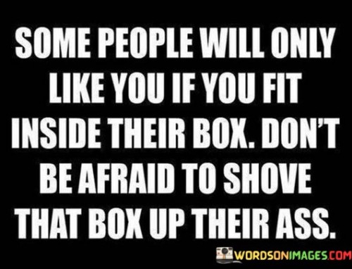 Some People Will Only Like You If You Fit Inside Their Box Quotes