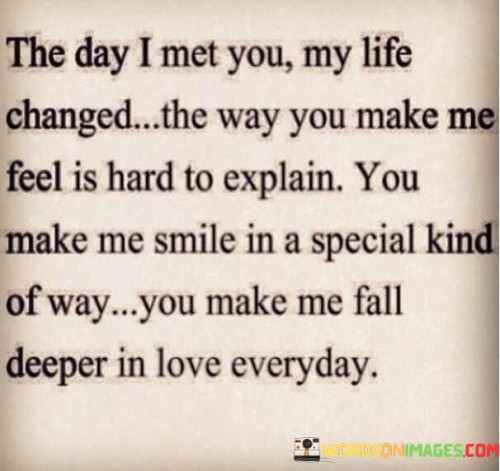 The Day I Met You My Life Changed The Way You Make Quotes