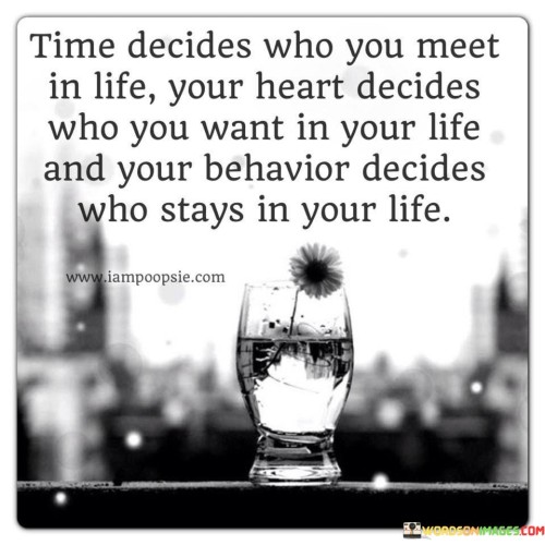 Time Decides Who You Meet In Life Your Heart Decides Quotes