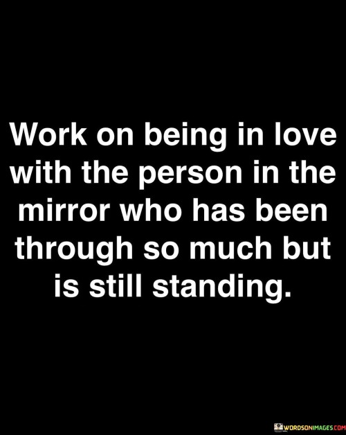 Work On Being In Love With The Person In The Mirror Quotes