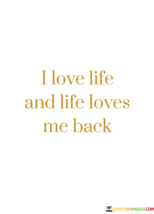 I Love Life And Life Loves Me Back Quotes