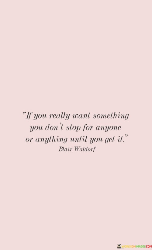 If You Really Want Something You Don't Stop For Anyone Quotes