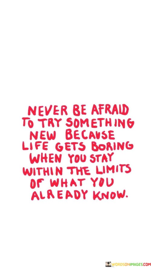 Never Be Afraid To Try Something New Because Life Quotes