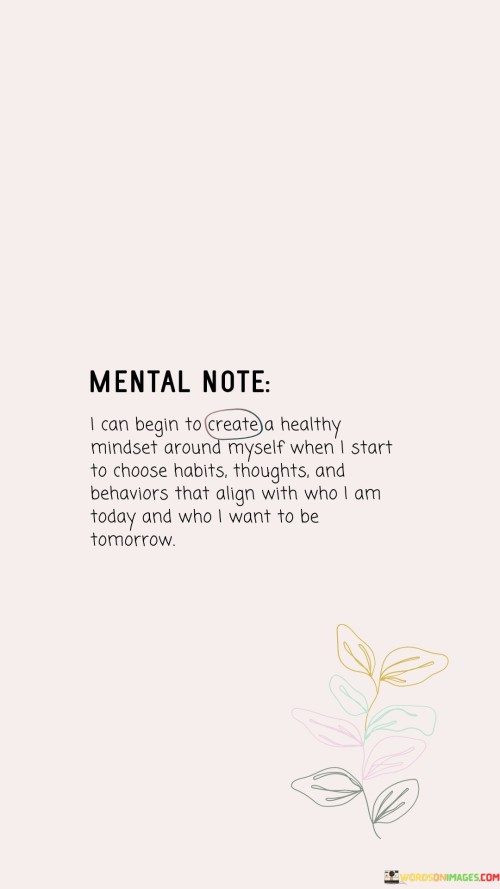 I Can Begin To Create A Healthy Mindset Around Myself Quotes