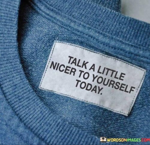 Talk A Little Nicer To Yourself Today Quotes