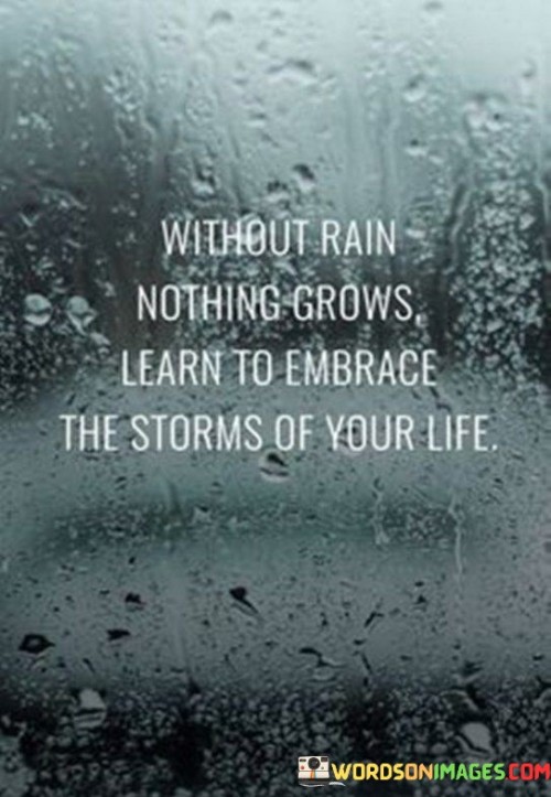 Without Rain Nothing Grows Learn To Embrace The Storms Of Your Life Quotes