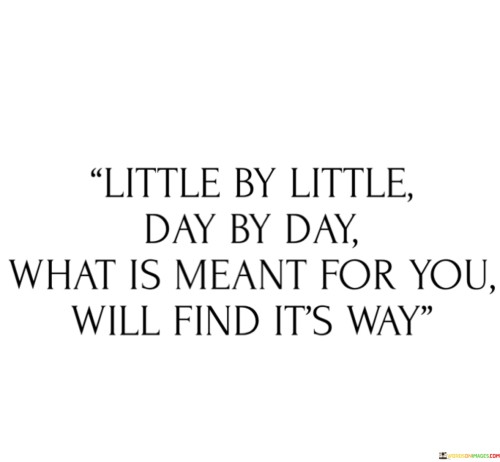 Little By Little Day By Day What Is Meant Fo You Quotes