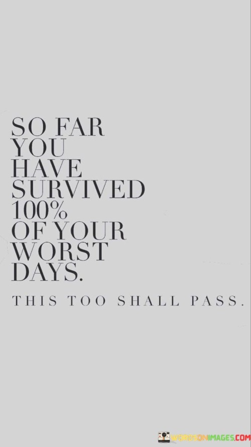 So Far You Have Survived 100% Of Your Worst Days Quotes