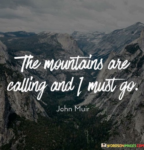 The Mountains Are Calling And I Must Go Quotes