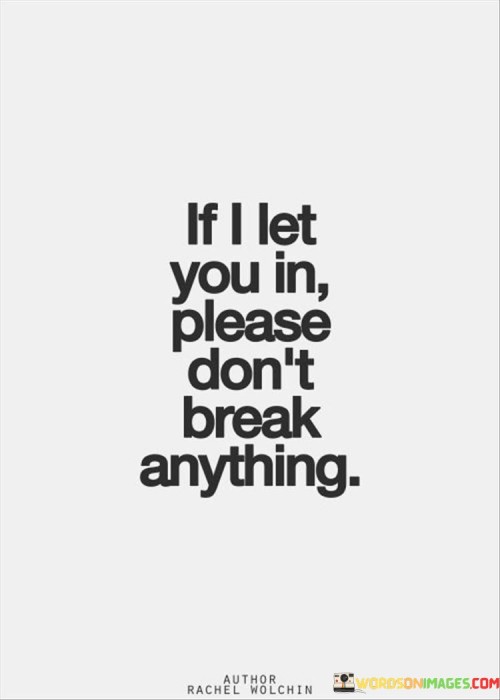 If I Let You In Please Don't Break Anything Quotes