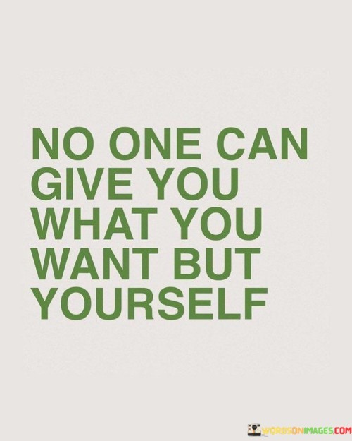 No One Can Give You What You Want But Yourself Quotes