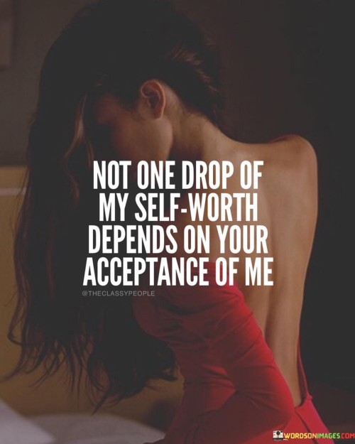 Not One Drop Of My Self worth Depends On Quotes