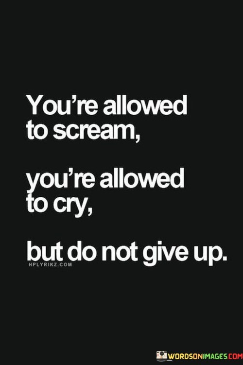You're Allowed To Scream You're Allowed To Cry But Do Not Quotes