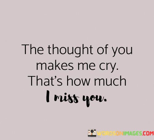 The Thought Of You Makes Me Cry Thats How Much Quotes