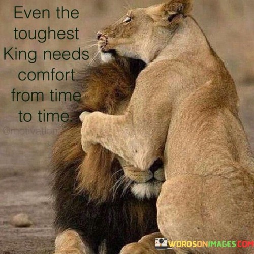 Even The Toughest King Needs Comfort Quotes