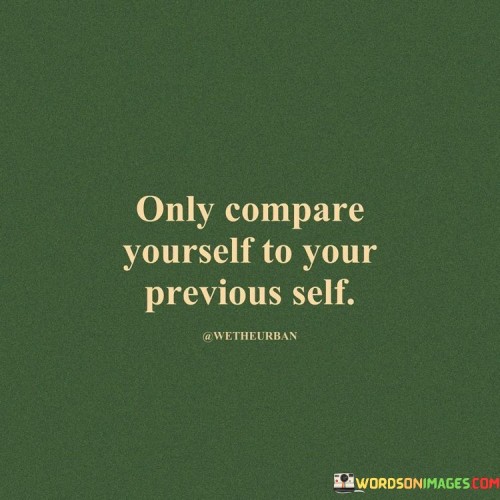 Only Compare Yourself To You Previous Self Quotes