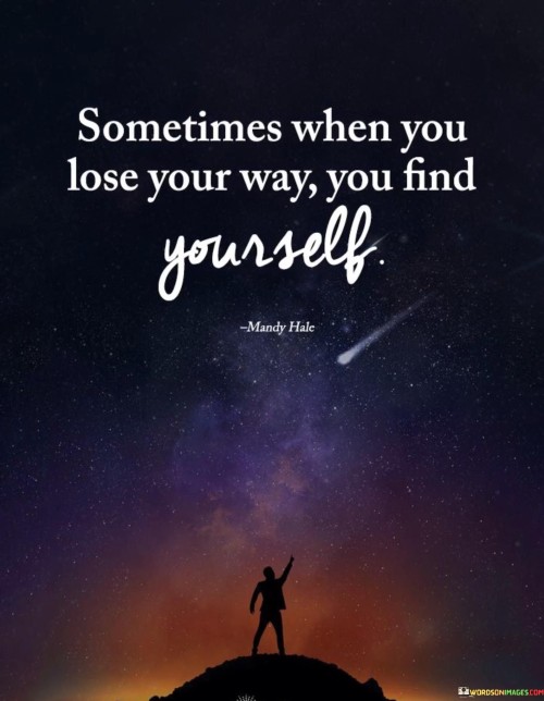 Sometimes When You Lose Your Way You Find Yourself Quotes