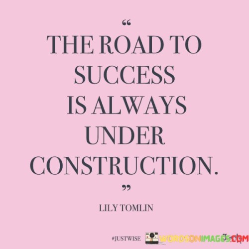 The Road To Success Is Always Under Construction Quotes