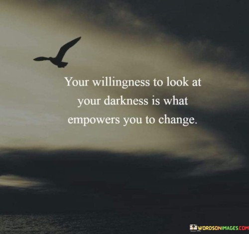 Your Willingness To Look At Your Darkness Is Quotes