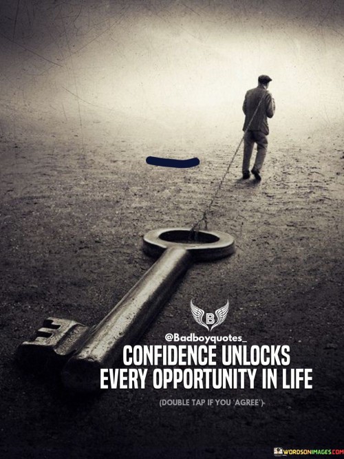 Confidence Unlocks Every Opportunity In Life Quotes