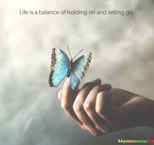 Life Is A Balance Of Holding On And Letting Go Quotes