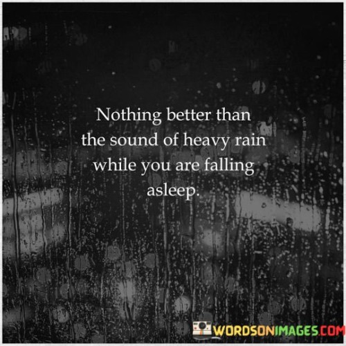 Nothing Better Than The Sound Of Heavy Rain While You Are Falling Asleep Quotes