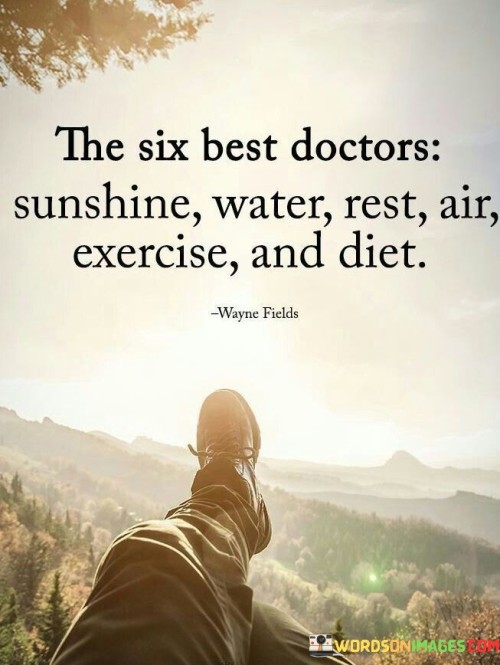 The Six Best Doctors Sunshine Water Rest Air Exercise And Diet Quotes