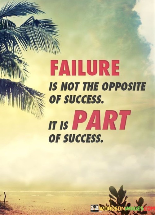 failure is not the opposite of success it is part