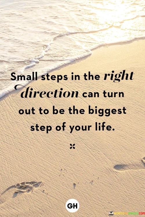 Small Steps In The Right Direction Can Turn Out To Be The Biggest Step Quotes