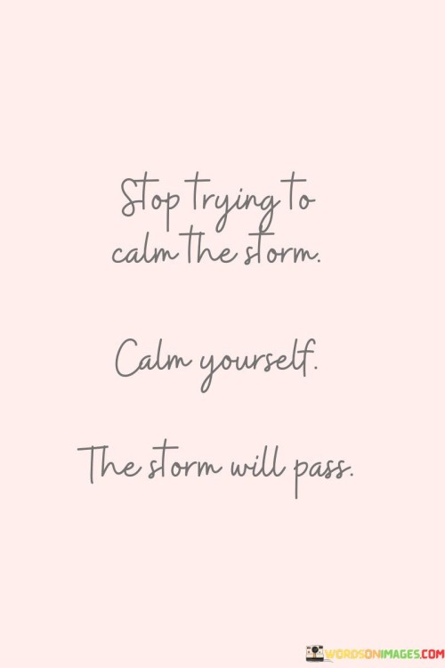 Stop Trying To Calm The Storm Quotes