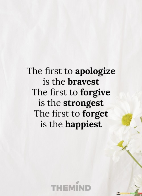 The First To Apologize Is The Bravest Quotes