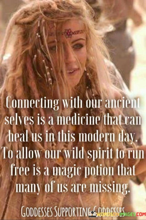 Connecting With Our Ancient Selves Is A Medicine Quotes