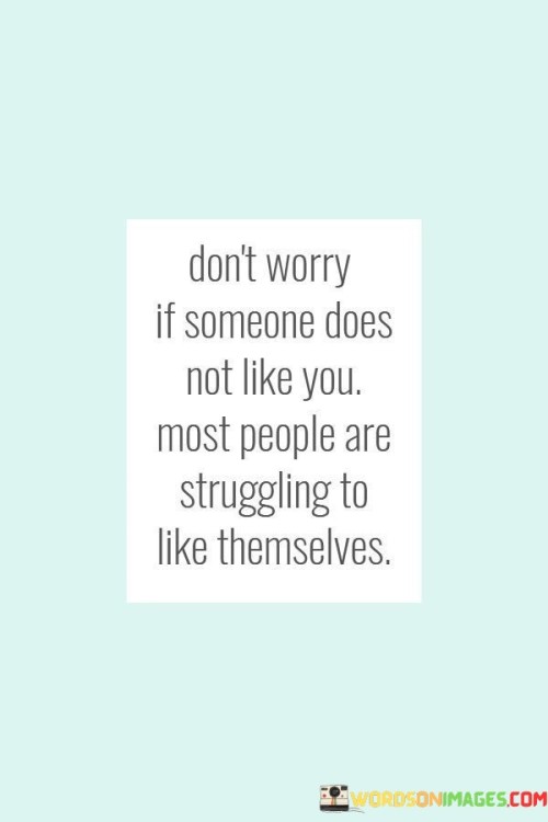 Don't Worry If Someone Does Not Like You Quotes