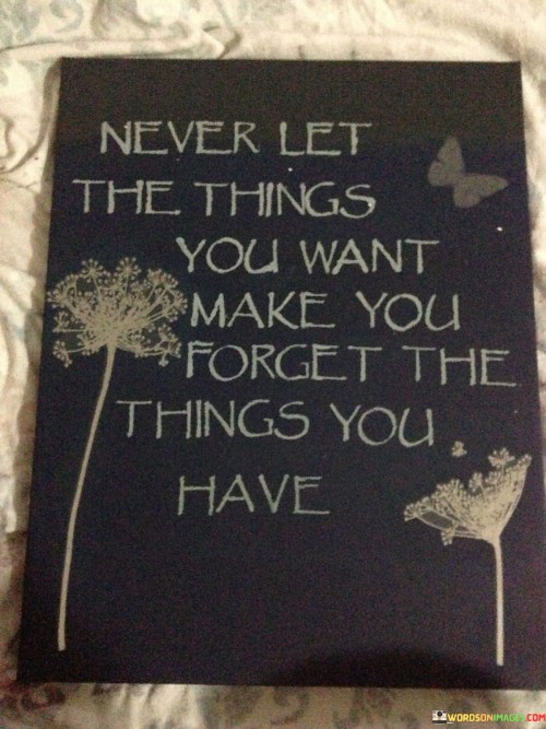 Never Let The Things You Want Make You Quotes