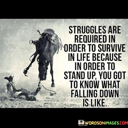 Struggles Are Required In Order To Survive In Life Because In Order Quotes