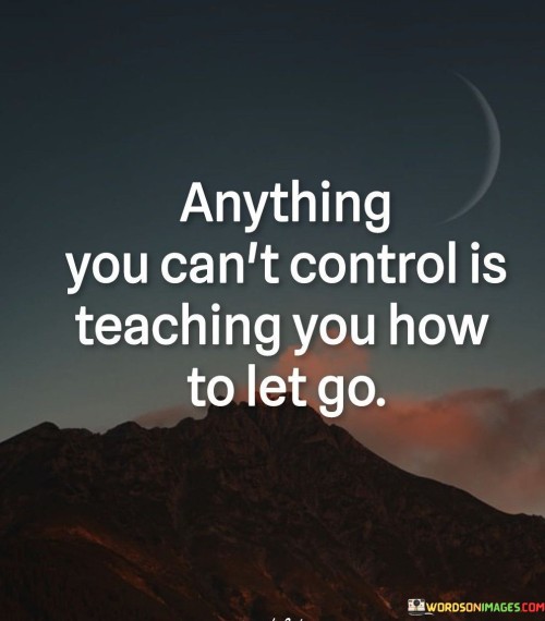 Anything You Can't Control Is Teaching You How Quotes